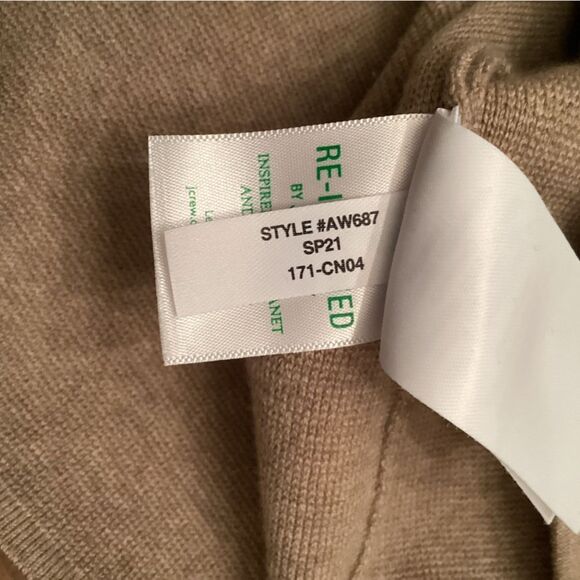 J. CREW SIZE MEDIUM TAN CAMILLE  SWEATER BLAZER WOOL AW687 - Picture 8 of 8